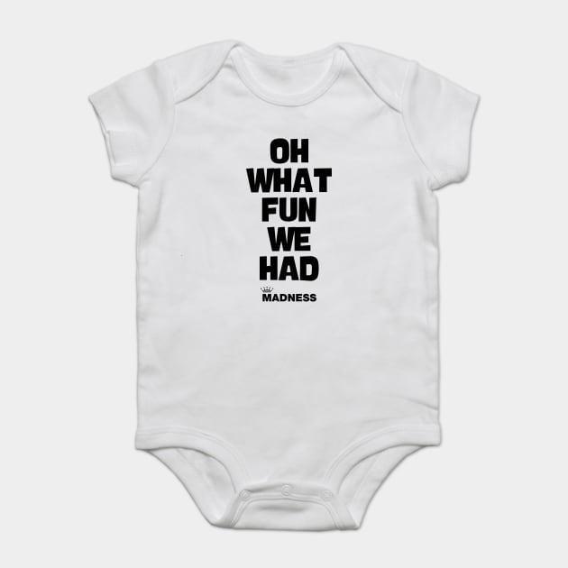 Madness Baggy Trousers Baby Bodysuit by Timeless Chaos